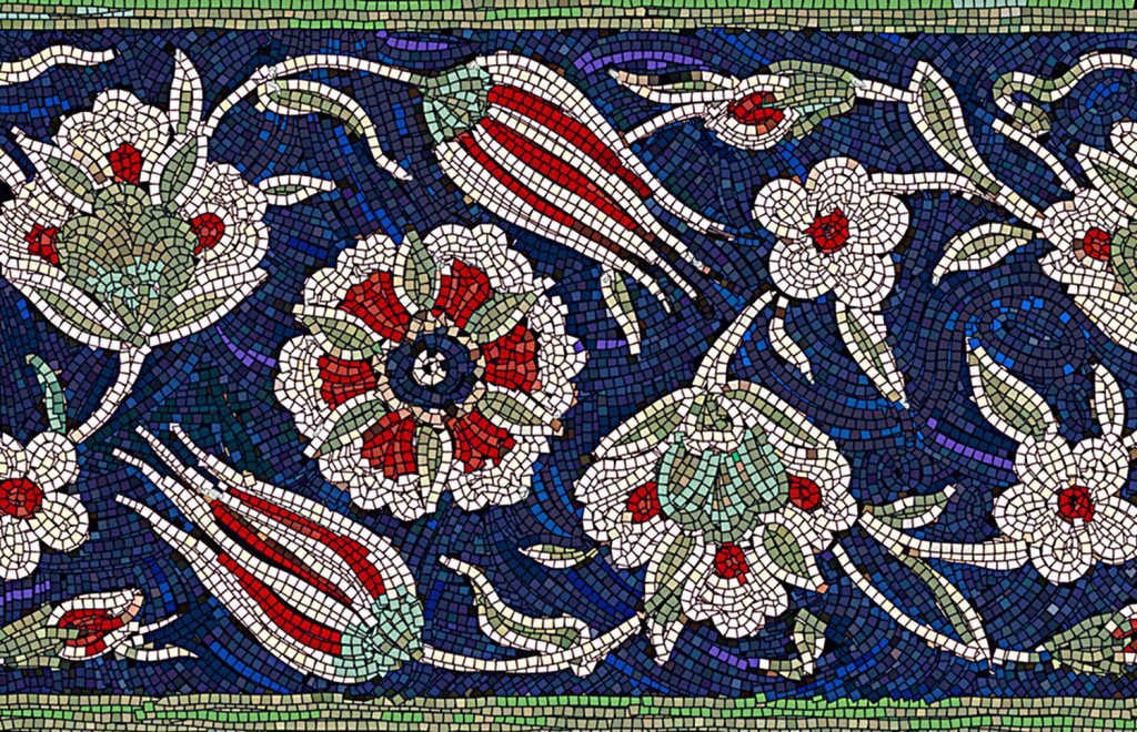 Middle Eastern Mosaic Art Flowers Illuminart Designs